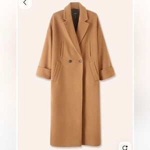 ME + EM Camel Longline Wool Coat